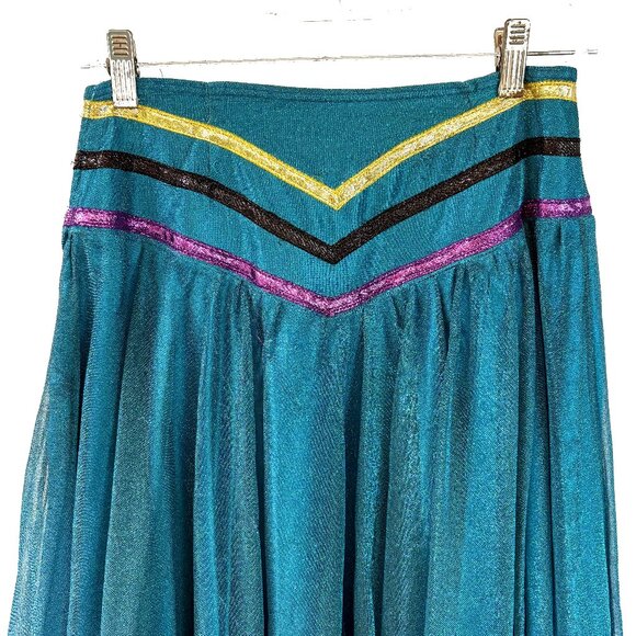 Teal Blue Sparkly Gypsy Fortune Teller Costume Size Small - Medium - Picture 7 of 10